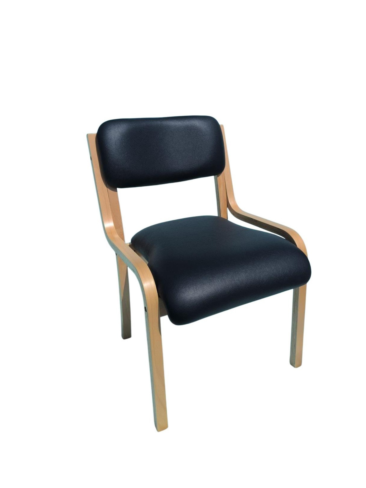 A black Reception Room Chair - like you see in Waiting Rooms