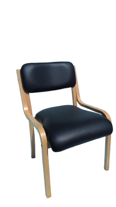 A black Reception Room Chair - like you see in Wafting Rooms