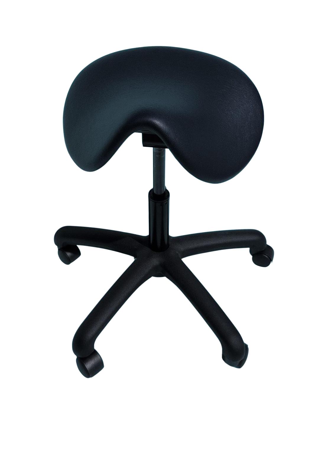 Standard saddle stool in black